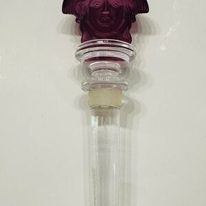 Versace Purple and Clear Glass Bottle Stopper